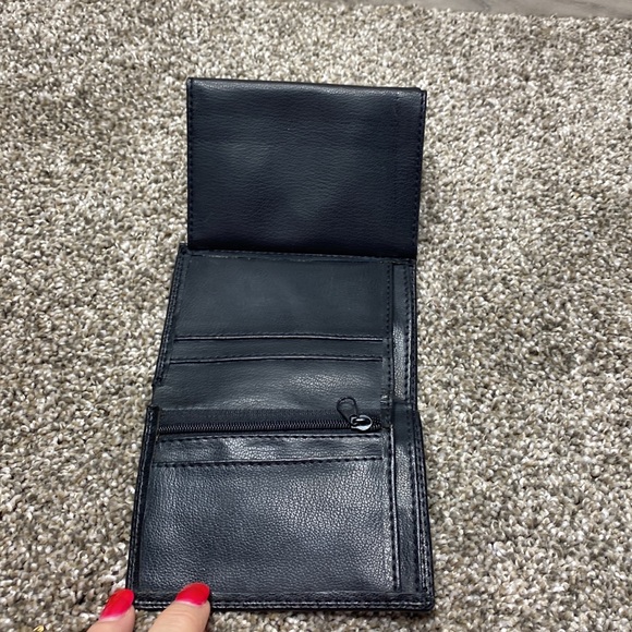 RIDALMODA Bifold BLACK Wallet with Flap - Picture 5 of 9